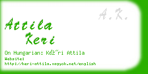 attila keri business card